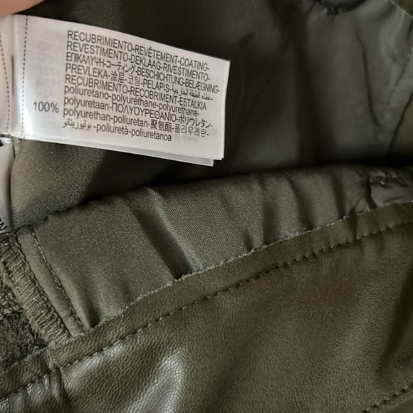 Zara NWT Full Length Faux Leather Pants 4 - Picture 7 of 7